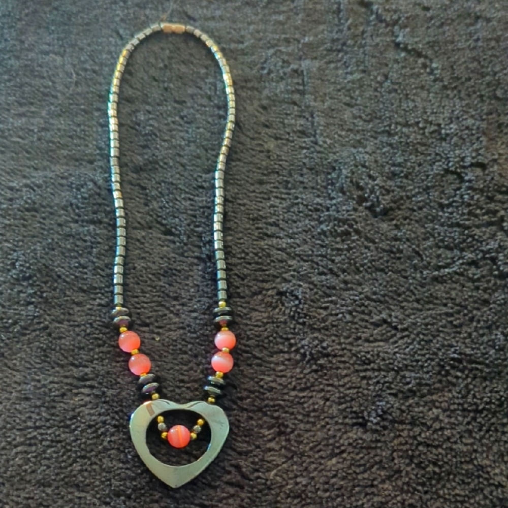Elegant Black and Pink Beaded Necklace New Sale